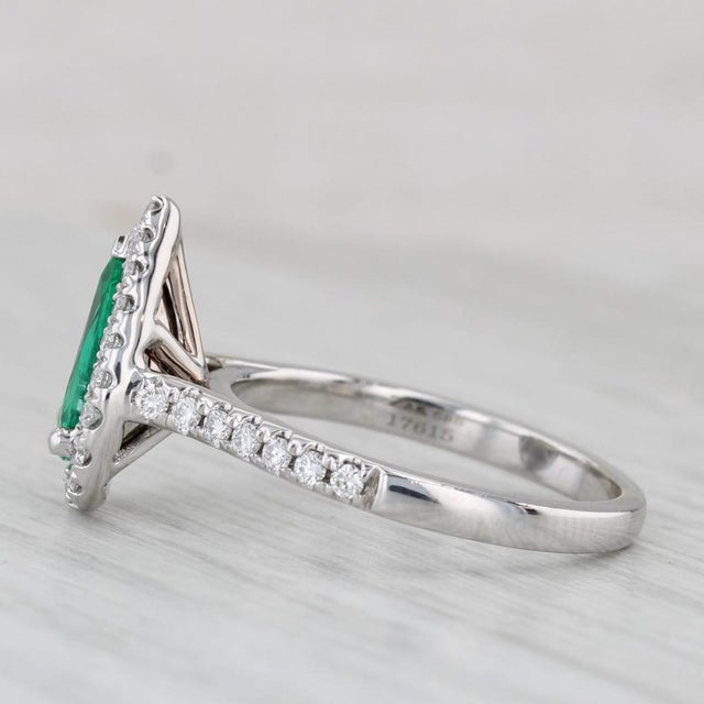 Gemstone Information: - Natural Emerald - Carats - 0.96ct (6 x 9.5 mm) Cut - Pear Color - Green Treatment - Oiling -...