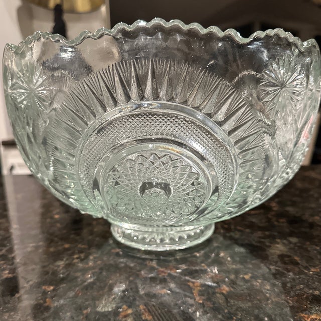 Stunning statement piece of a Punchbowl for any celebration that will make a great centerpiece or food bowl. It has...