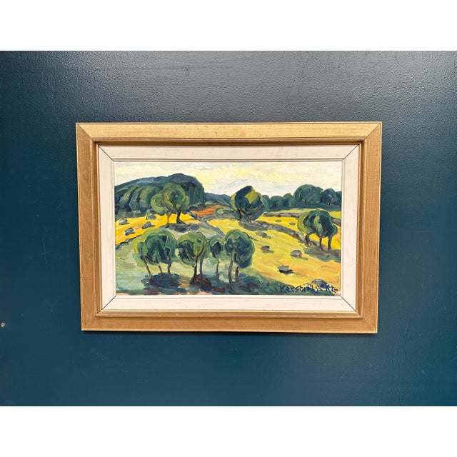 Kerstin Flyckt, Trees, 1950s, Oil on Panel, Framed For Sale - Image 9 of 17