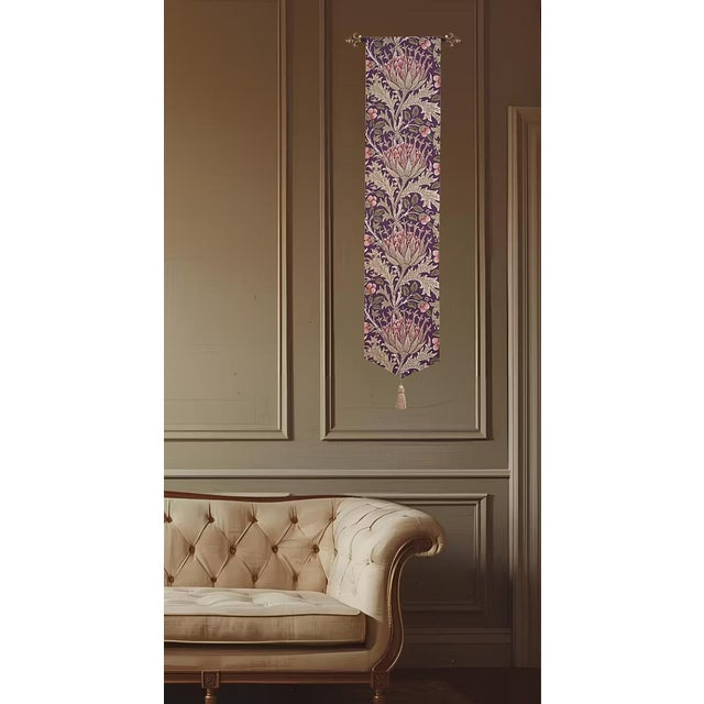 Add a refined touch to your home with this beautifully woven tapestry banner, perfect for narrow wall spaces, doorways, or...