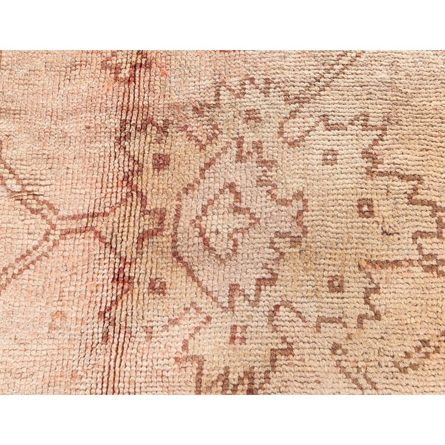 Antique Turkish Oushak Rug For Sale - Image 4 of 9