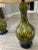 Olive Pair of Tall Green Vintage Lamps For Sale - Image 8 of 12