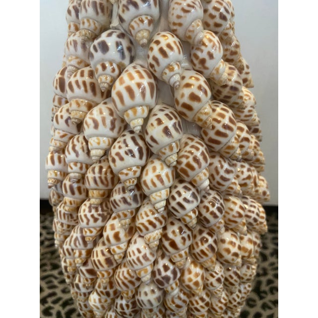 Nautical Vintage Shell Encrusted Vase For Sale - Image 3 of 8