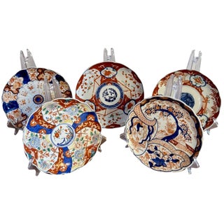 Antique Japanese Imari Plates, 1900, Set of 5 For Sale