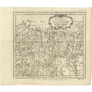 Antique Map of Eastern Siberia, 1764 For Sale
