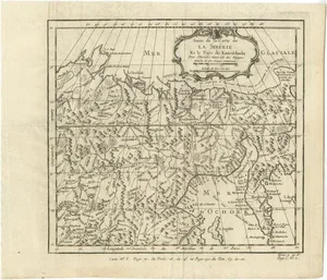 Antique Map of Eastern Siberia, 1764