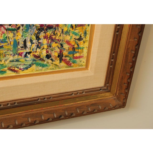 Charles Melohs 'Sunrise Over New York' Abstract Oil Painting For Sale - Image 12 of 13