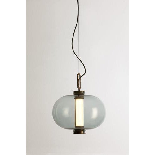 Bai T Ma Ma Bronze Light with Amber Glass Outdoor Diffuser by Neri & Hu for Parachilna, 2014 For Sale - Image 4 of 9