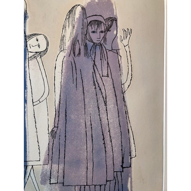 1950s Ben Shahn, Ben Shahn Original Hand Signed Litho WPA Artist Rilke Poem Lithograph Portfolio, 1968 For Sale - Image 5 of 7