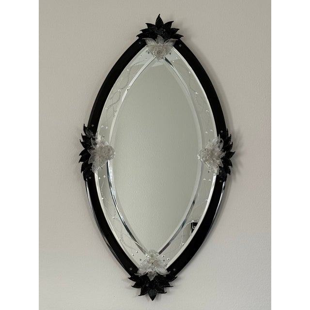 Venetian Murano Glass Wall Mirror Vintage For Sale - Image 12 of 12