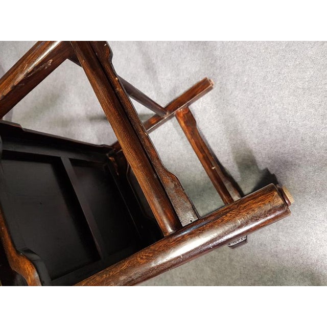 Vintage Chinese Brown Tall Yokeback Chairs, Set of 6 For Sale - Image 11 of 16