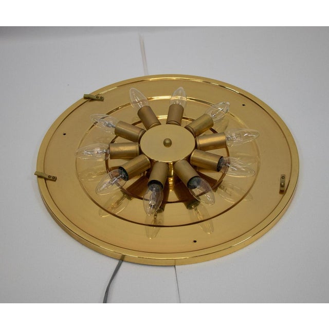 German Gilded Backlit Mirror in Swarovski Crystals & Brass from Palwa, 1960s For Sale - Image 10 of 12