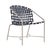 Brown Jordan Kantan Aluminum Vinyl Arm Chair, Dove frame with Marine fabric For Sale - Image 12 of 12