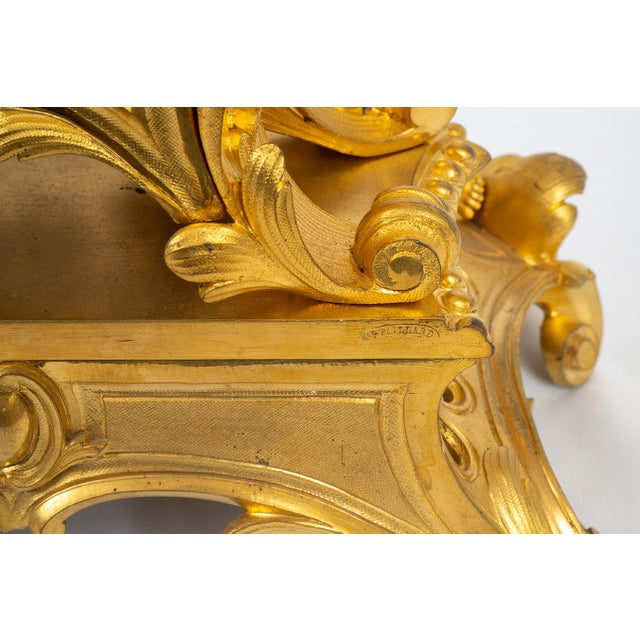 Antique 19th Century Napoleon III Clock in Gilded Bronze from Paillard, France For Sale - Image 5 of 6