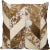 Mina Victory Nourison Brown/White Cow Print Chevron Pillow For Sale