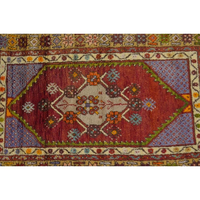 1950s Vintage Anatolian Wool Decorative Carpet For Sale - Image 5 of 10