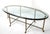 1970s Hollywood Regency Mastercraft Brass Hoof Feet Coffee Table Racetrack Glass Top For Sale - Image 11 of 15