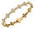 10k Yellow Gold Round Baguette Diamond Cross Religious 8 Inch Bracelet 2 CTTW For Sale