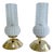 Vintage Bubble Glass and Brass Table Lamps, Set of 2 For Sale