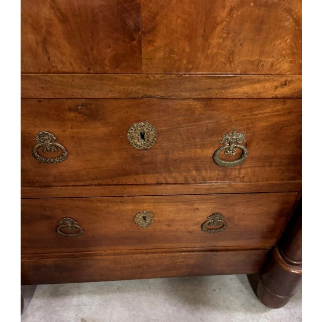Empire Walnut Secretary Desk For Sale - Image 6 of 9