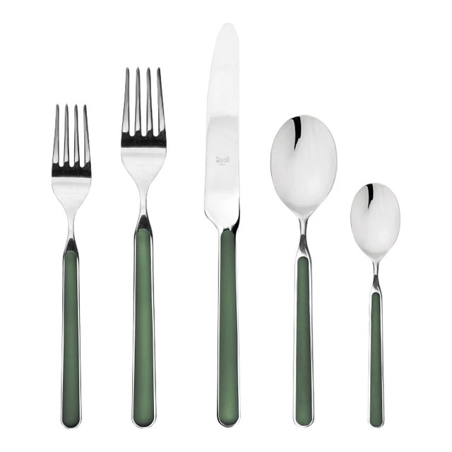 Mepra Fantasia 20-Piece Flatware Set, Green For Sale