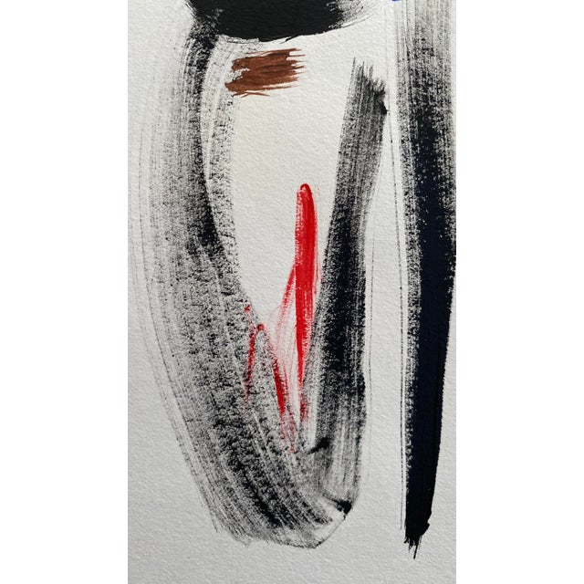 “2.0” Abstract Brushstrokes on Paper For Sale - Image 4 of 4