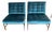 Mitchell Gold + Bob Williams Major Chairs in Iridescent Aquamarine Velvet, Pair For Sale