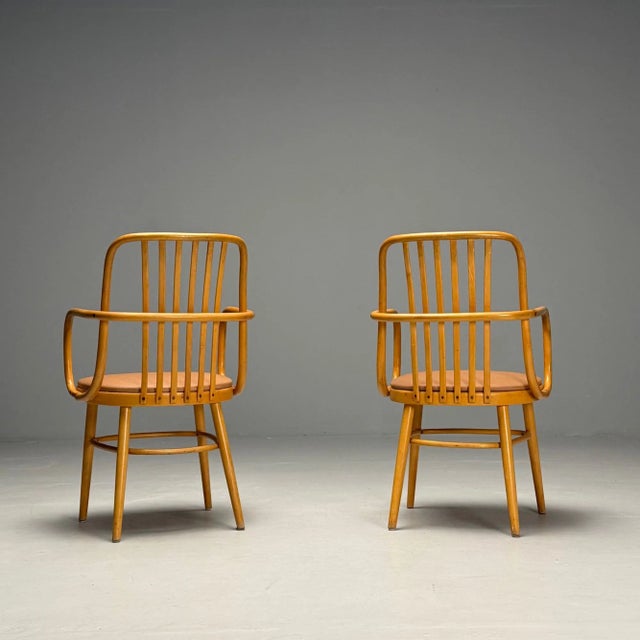 1970s Josef Hoffmann, Ligna, Mid-Century Modern, Bistro Chairs, Czech Republic, 1970s For Sale - Image 5 of 10