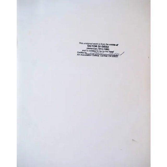 'Seated Nude' by Victor Di Gesu, Louvre, Académie Chaumière, Los Angeles County Museum of Art, California Post-Impressionist For Sale In Monterey, CA - Image 6 of 7