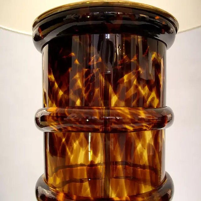 Mid-Century Modern Art Glass Table Lamps by Paul Hanson, 1960s, Set of 2 For Sale - Image 3 of 6