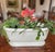 Imported from France. Late 1800s porcelain coated cast iron footed planter. Classic bathtub design with flowing curved...