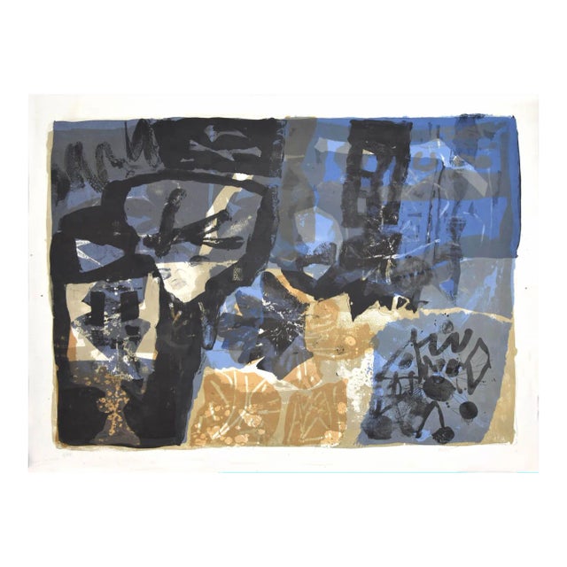 Abstract Composition - Original Lithograph by Antoni Clavé - 1970s 1970s For Sale