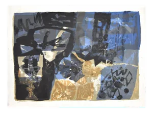 Abstract Composition - Original Lithograph by Antoni Clavé - 1970s 1970s