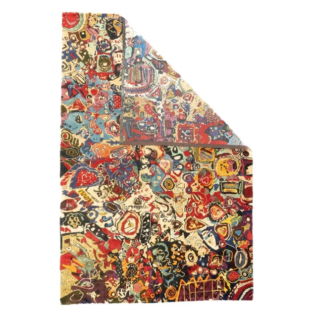 19th Century French Art Deco Rug 6'6'' X 9'8'' For Sale - Image 5 of 12