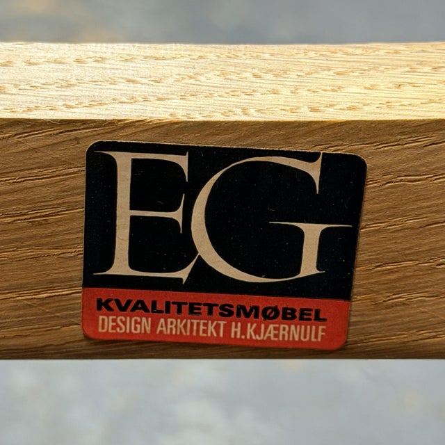 Set of 4 Henning Kjaernulf Razorblade Oak Dining Chairs, Eg Kvalitetsmøbel, Danish Modern For Sale - Image 9 of 10