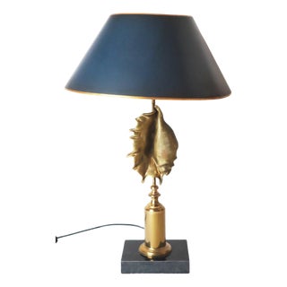 Hollywood Regency Shell-Shaped Table Lamp from Maison Charles, Paris, 1970s For Sale