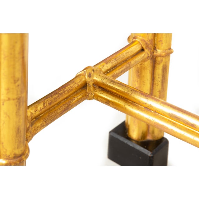 Neoclassical Simulated Bamboo Giltwood Console Pier Table, 20th Century For Sale - Image 15 of 16
