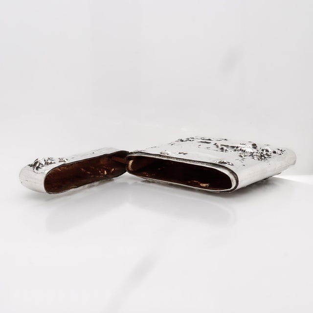 Antique Blackinton & Co Nouveau Fish & Water Repousse Sterling Silver Matchsafe For Sale - Image 13 of 13