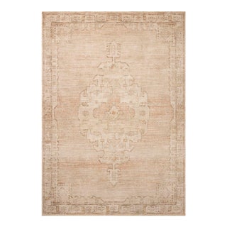Chris Loves Julia x Loloi Palma Spice / Natural 3'-6" x 5'-6" Accent Rug For Sale