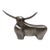 Sculptural Metal Bull Decor Accent For Sale