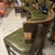 1970s Collection of Green Leather Gun Lock Style Wooden Dining Chairs- Set of 6 For Sale - Image 11 of 12