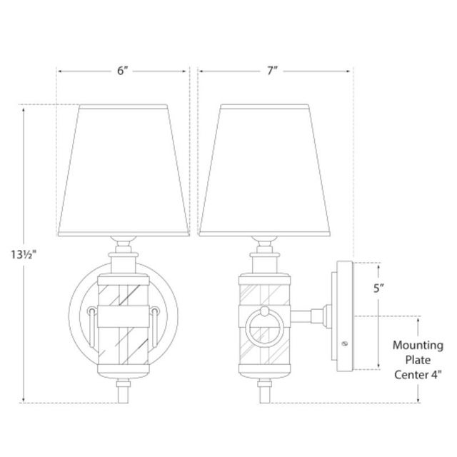 Jonathan Sconce in Quartz with Linen Shade Designer: Thomas O'Brien Finish: Natural Quartz Stone Height: 13.5" Width: 6"...