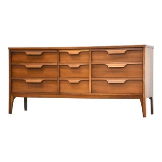 1960s Johnson Carper Walnut and Formica Dresser For Sale