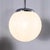Glass Mouth-Blown Ribbed Opaline Pendant Lamp, 1940s For Sale - Image 7 of 12