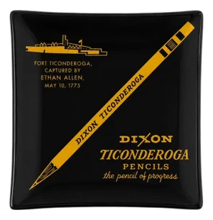 Vintage Dixon Ticonderoga Pencils Glass Ashtray Dish