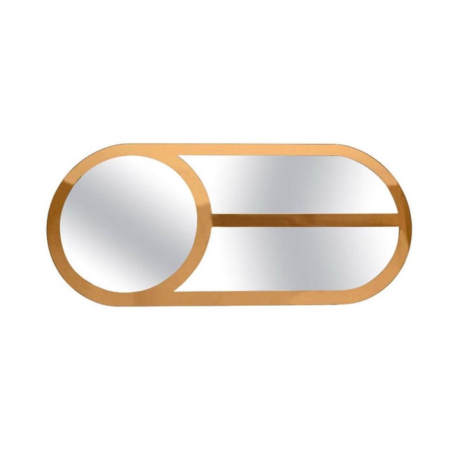 Glass Large Triple Bronze Colored Mirror by Crystal Art, Italy, 1970s For Sale - Image 7 of 18