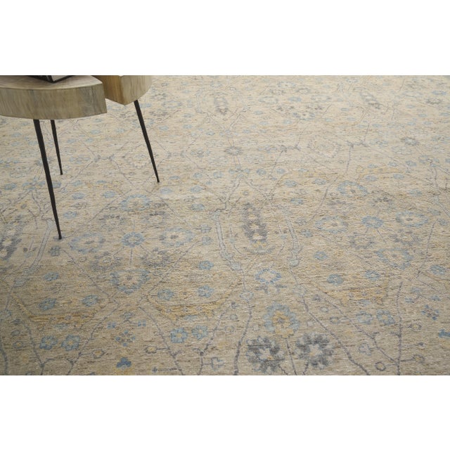 2020s Exquisite Rugs Harper Hand-Knotted New Zealand Wool Beige/Light Blue Rug-9'X12' For Sale - Image 5 of 7