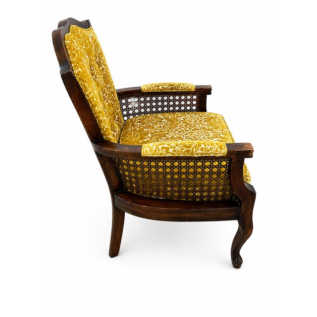 Mid-Century Modern Vintage Mid-Century Modern Cane Armchair For Sale - Image 3 of 5