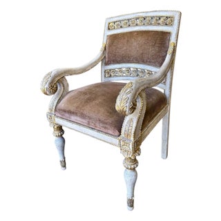 18th C Quatrain for Dessin Fournir Piedmontese Armchair 1 of 2 For Sale