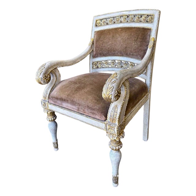 18th C Quatrain for Dessin Fournir Piedmontese Armchair 1 of 2 For Sale